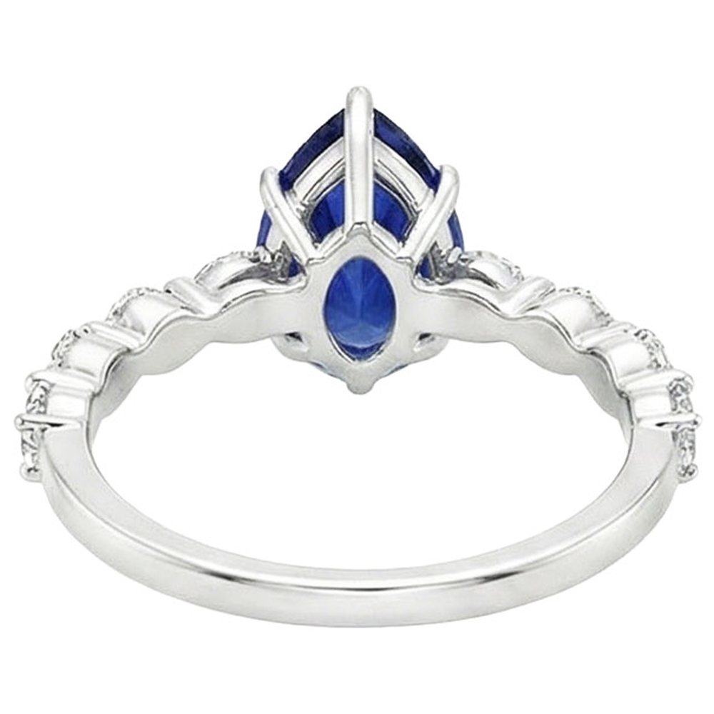 echter round diamant 5Karat ring Draufsicht