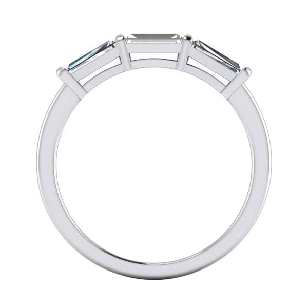 Birnen Förmiges Echt Diamant Ehering-Set 2,85 Karat Mit Baguettes