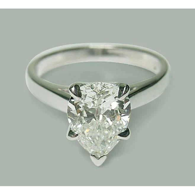 Birnen-Natürliche Diamant-Solitär-Verlobungsring