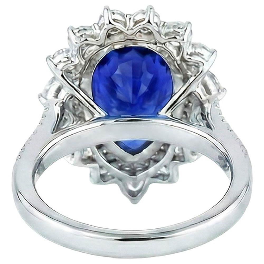 echter round diamant 4Karat ring auf Weiß