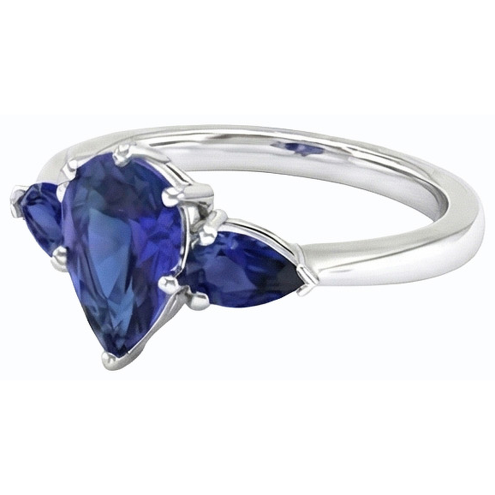 echter pear diamant 2Karat ring auf Weiß