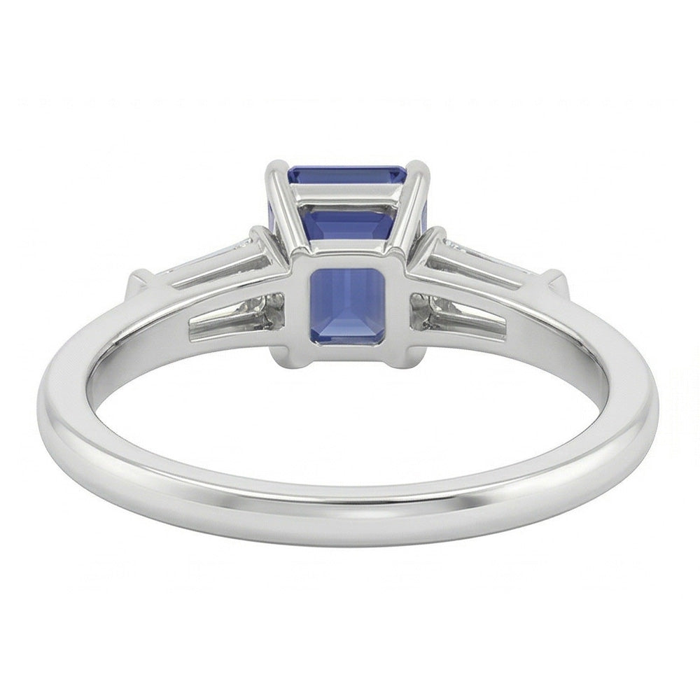 echter baguette diamant 2.25Karat ring Profilansicht