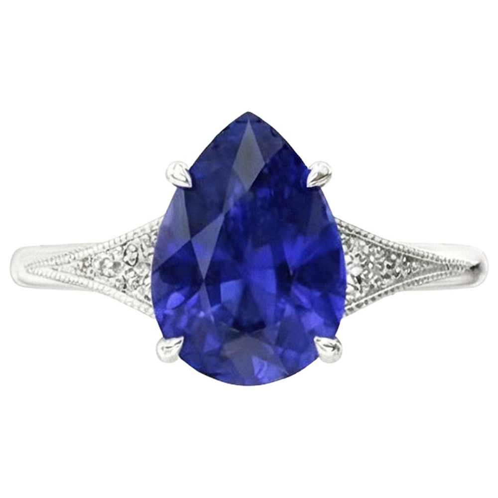 echter round diamant 2.75Karat ring Profilansicht