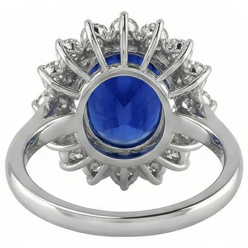 echter oval diamant 5.00Karat ring mit Diamantbesatz