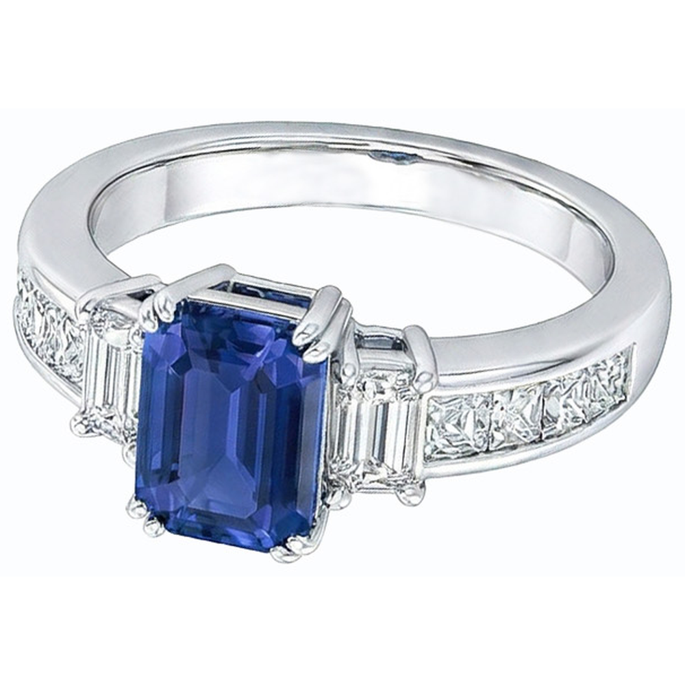 echter princess diamant 4Karat ring Draufsicht
