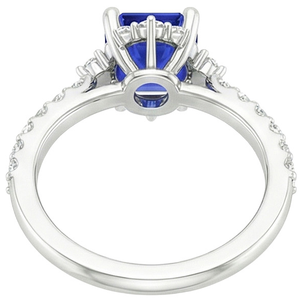 echter round diamant 4.25Karat ring Seitenansicht