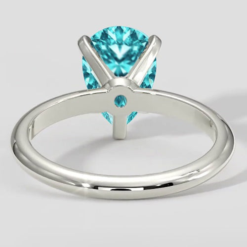 Bläulicher Paraiba-Ring 1,50 Tropfenschliff