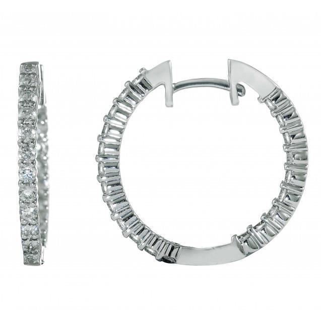 Brillantschliff 4 ct funkelnde Echt Diamanten Damen Creolen Gold