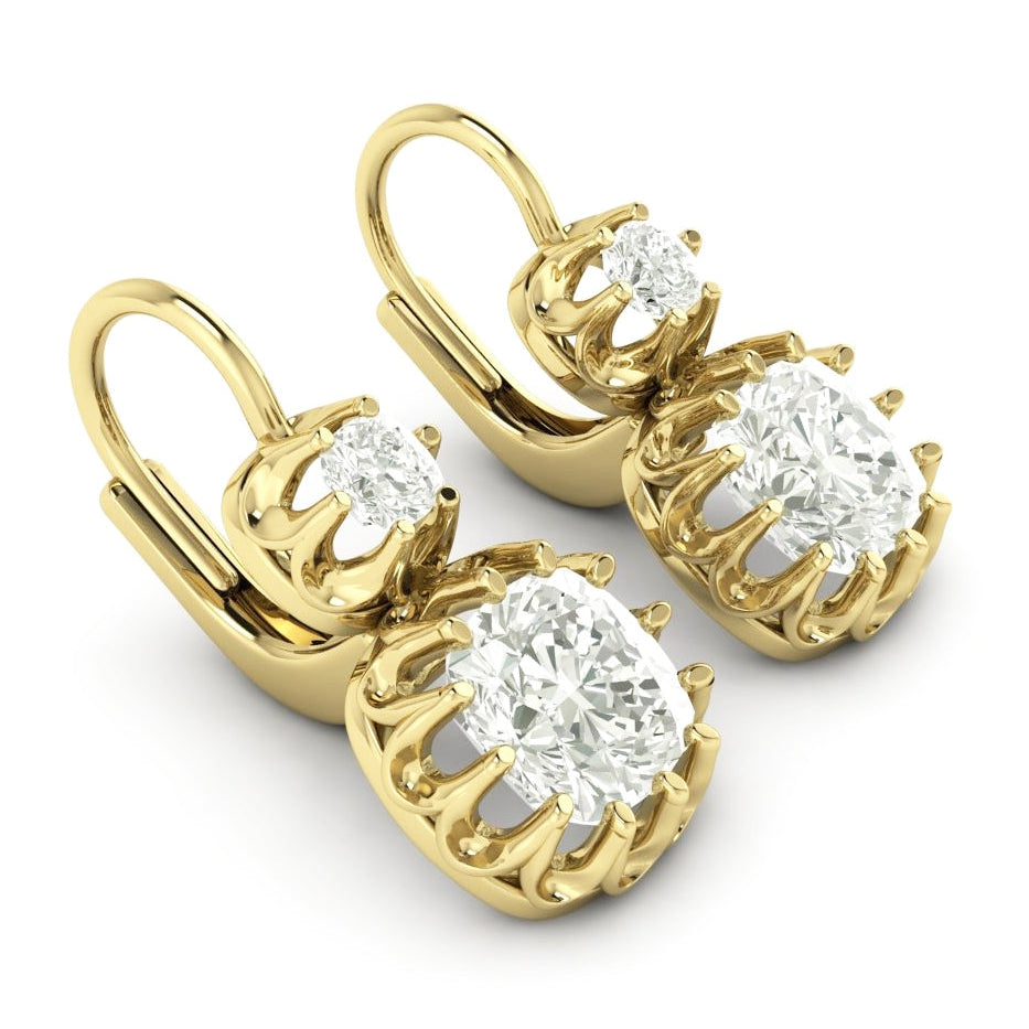Brisur Tropfen Ohrringe Kissen Echt Diamanten