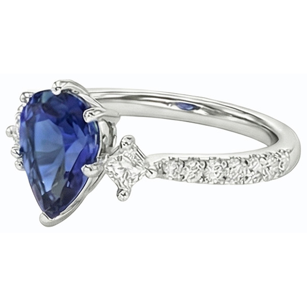 echter round diamant 2.50Karat ring Profilansicht