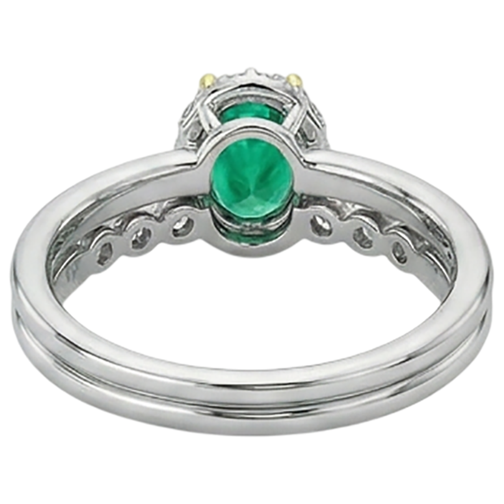Stilvoller Farbstein-Ring 2 Karat – Detailansicht