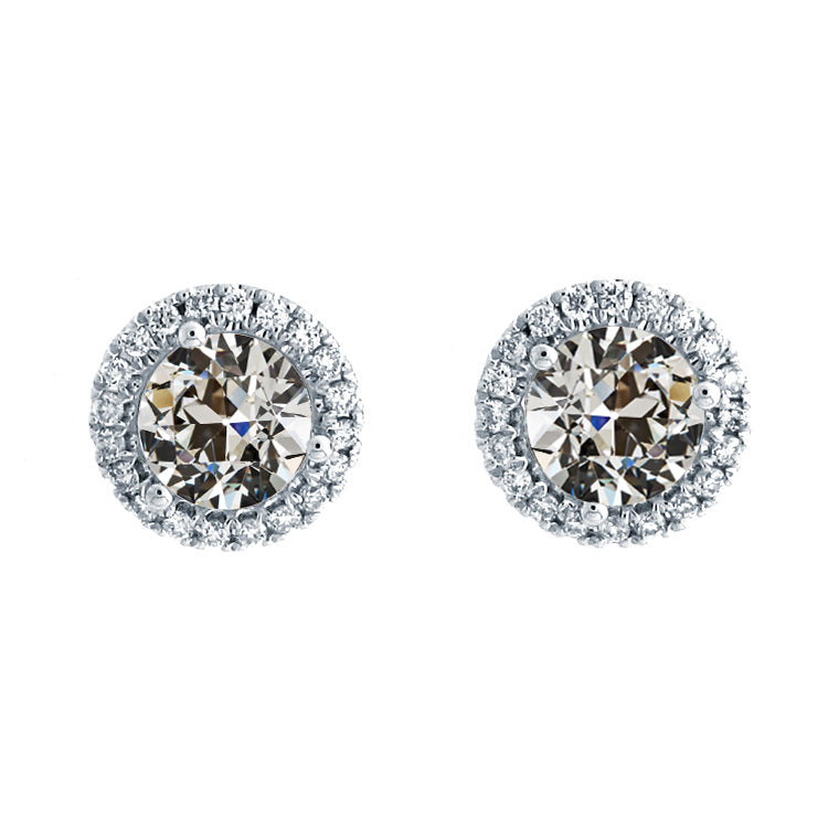 Authentischer Edler Diamant Ohrstecker 1,50 Karat 14K Weißgold – Hauptansicht