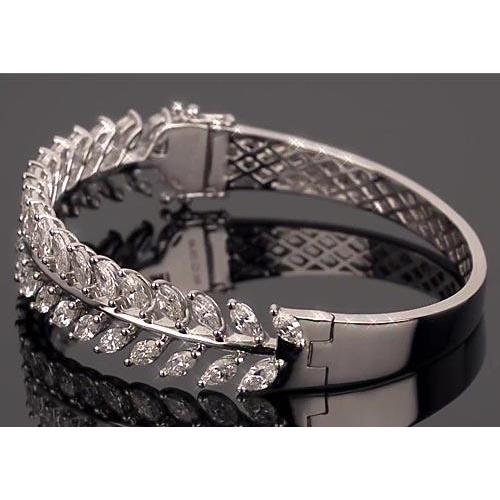 Damen Armreif Echt Diamant Marquise 12.60 Karat