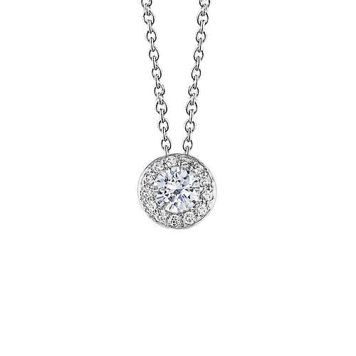 Damen Echt Diamant Anhänger G Vs1Vvs1 Rundschliff 0.75 Karat Weißgold 14K