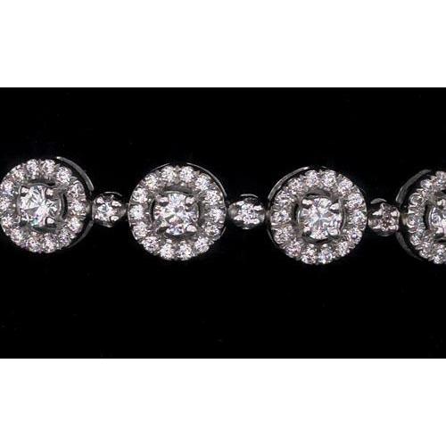 Damen Echt Diamant Armband 7 Karat Krappen Set