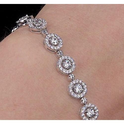 Damen Echt Diamant Armband 7 Karat Krappen Set Schmuck Neu