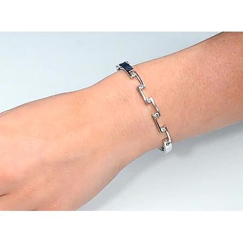 Damen Echt Diamant Armreif 1,80 Karat Weißgold 14K Schmuck