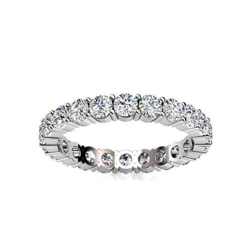 Damen Echt Diamant Eternity Verlobungsband 2.20 Karat Weißgold 14K