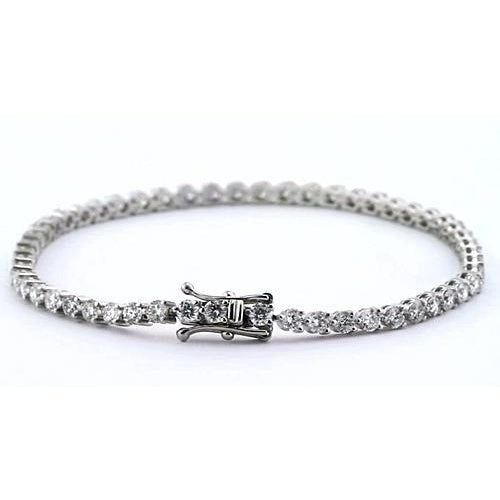 Damen Echt Diamant Tennisarmband 4,40 Karat Weißgold 14K