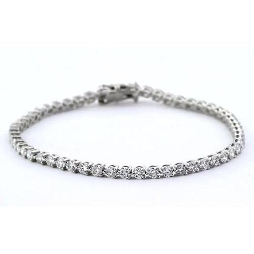 Damen Echt Diamant Tennisarmband 4,40 Karat Weißgold 14K