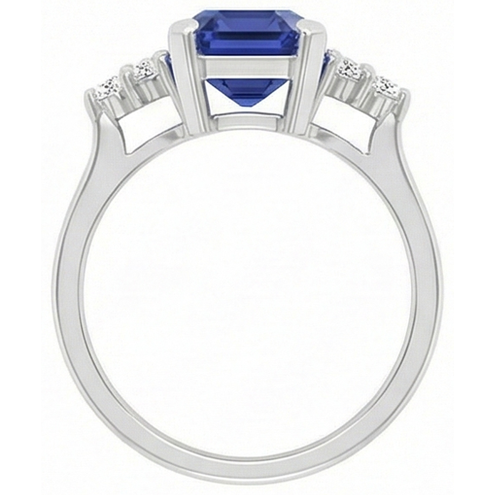 echter round diamant 3Karat ring Profilansicht
