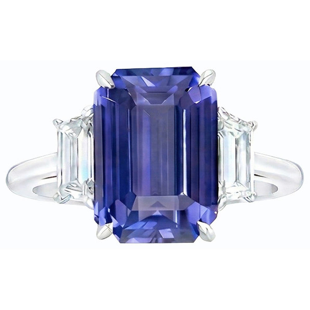 echter diamant 4Karat ring auf Weiß
