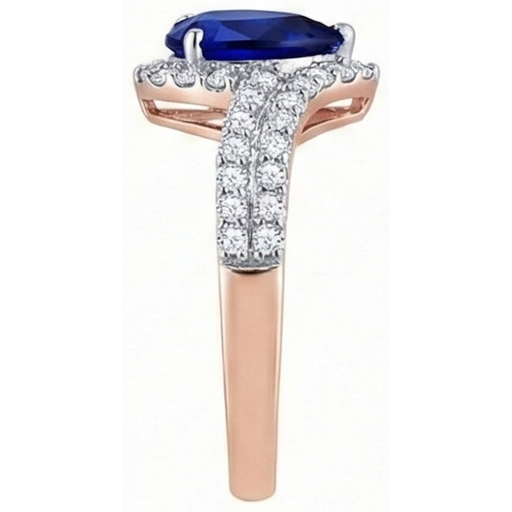 echter round diamant 4.50Karat ring auf Weiß