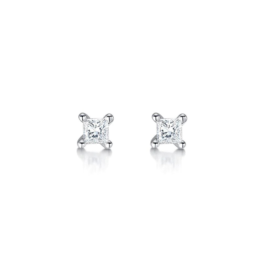 Damen Ohrstecker Ohrstecker Set 2.20 ct Runde Echt Diamanten Weißgold