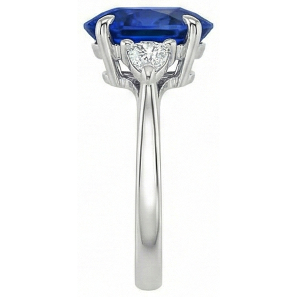 echter oval diamant 3Karat ring auf Weiß