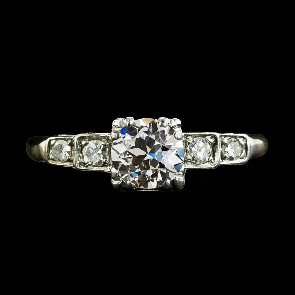 Damen Runder alter Minenschliff Echt Diamantring 5 Steine Schmuck 2.50 Karat