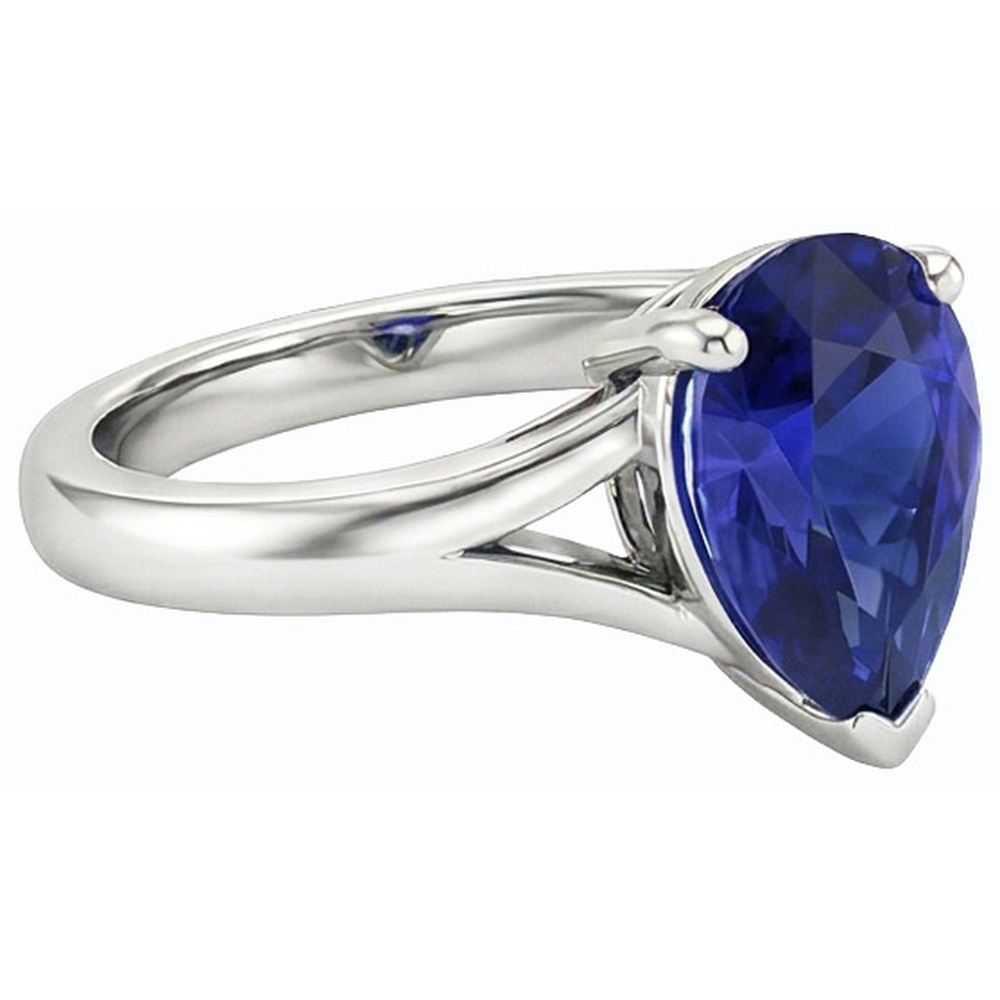 echter pear diamant 2Karat ring auf Weiß
