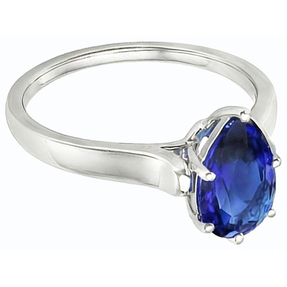 echter pear diamant 2Karat ring auf Weiß