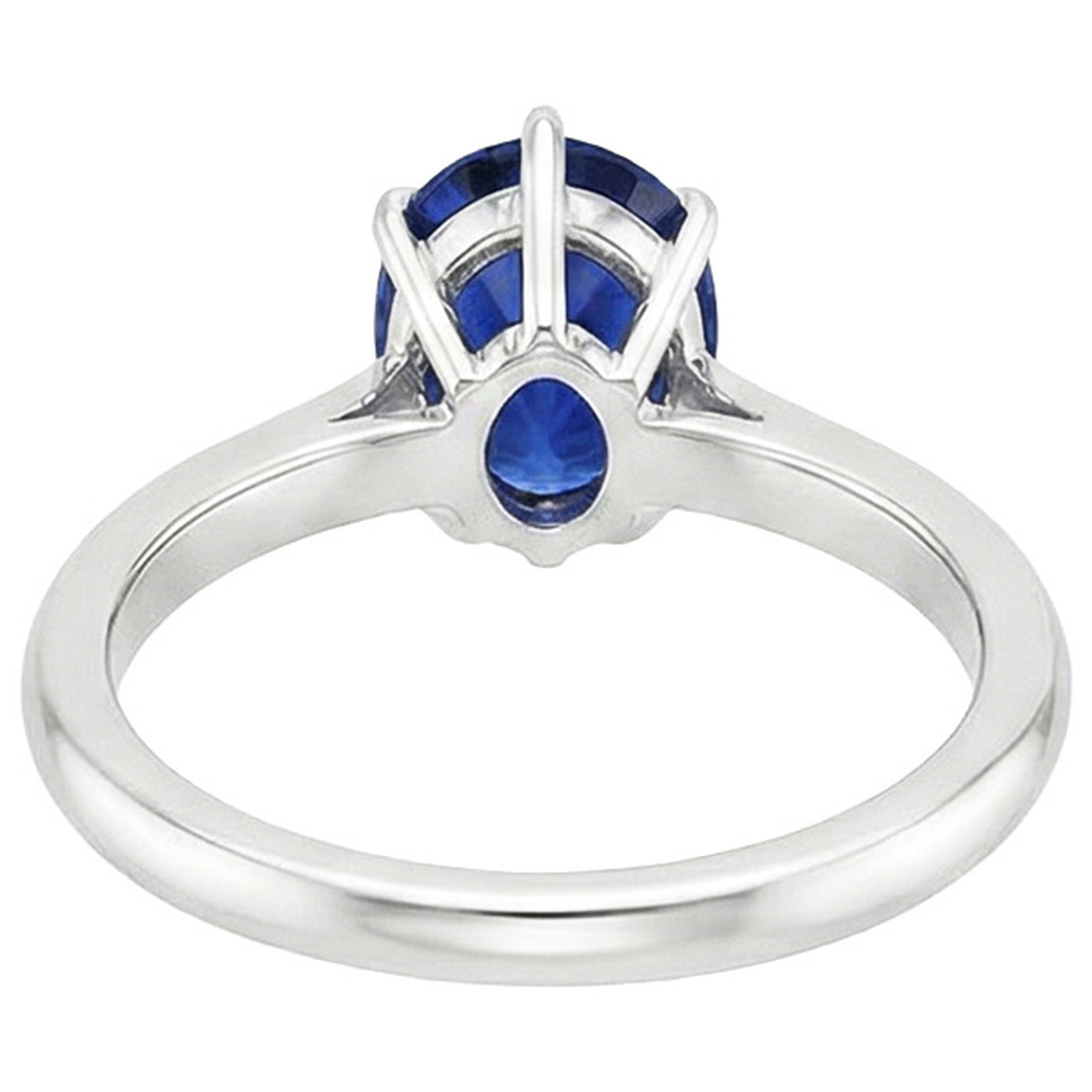 Damen Solitaire Edelstein Ring Birne Ceylon Saphir 4 Karat