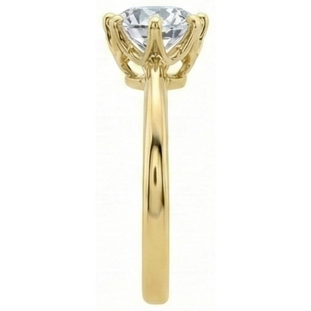 Damen Solitärring Rund alter Bergmann Echt Natürlicher Diamant ( nicht im Labor gezüchtet ) 1.50 Karat Gelbgold