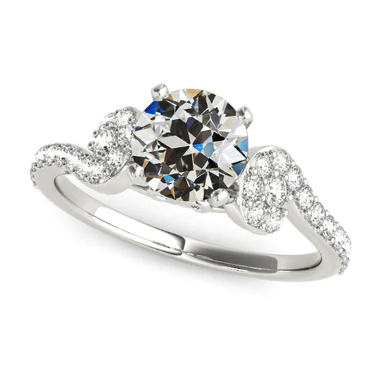 Damen Verlobungsring Alter Minenschliff Echt Diamant 4 Karat Schmuck