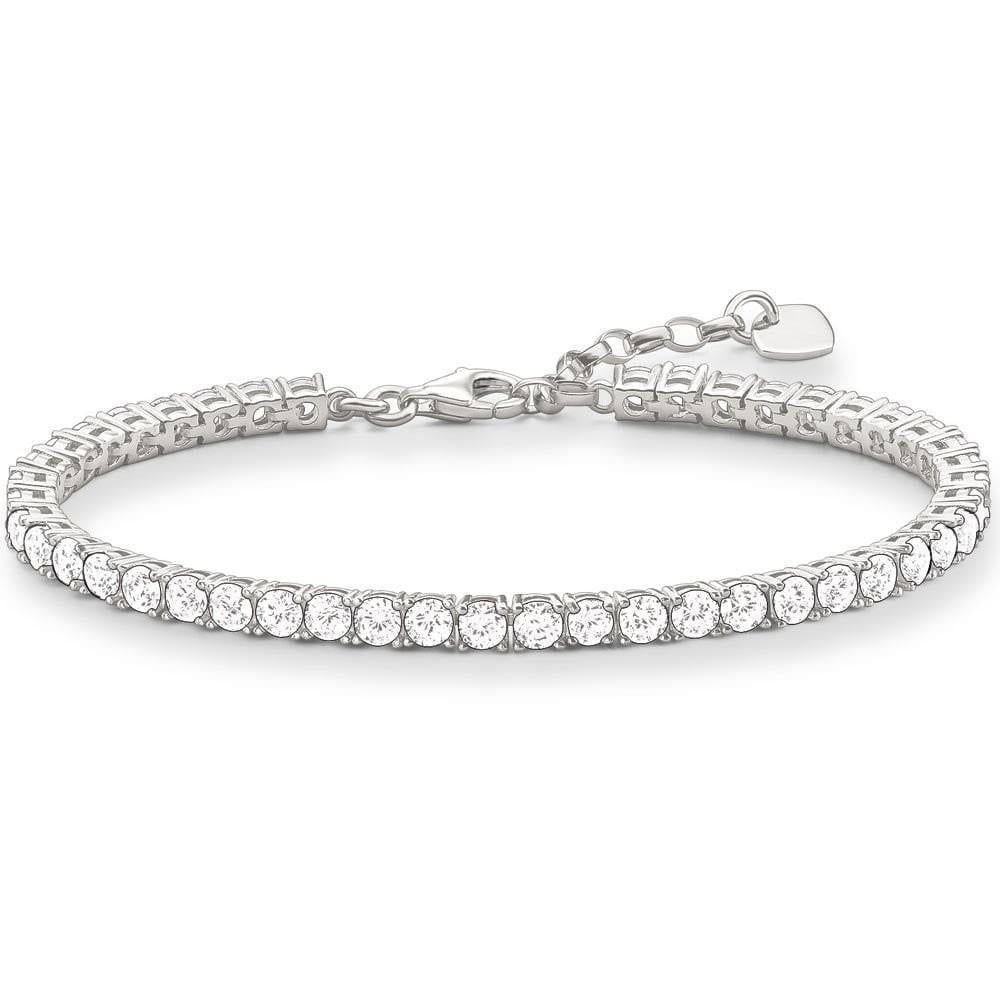 Damenarmband Weißgold 14K 6,75 ct. Runde Echt Diamanten in Krappenfassung