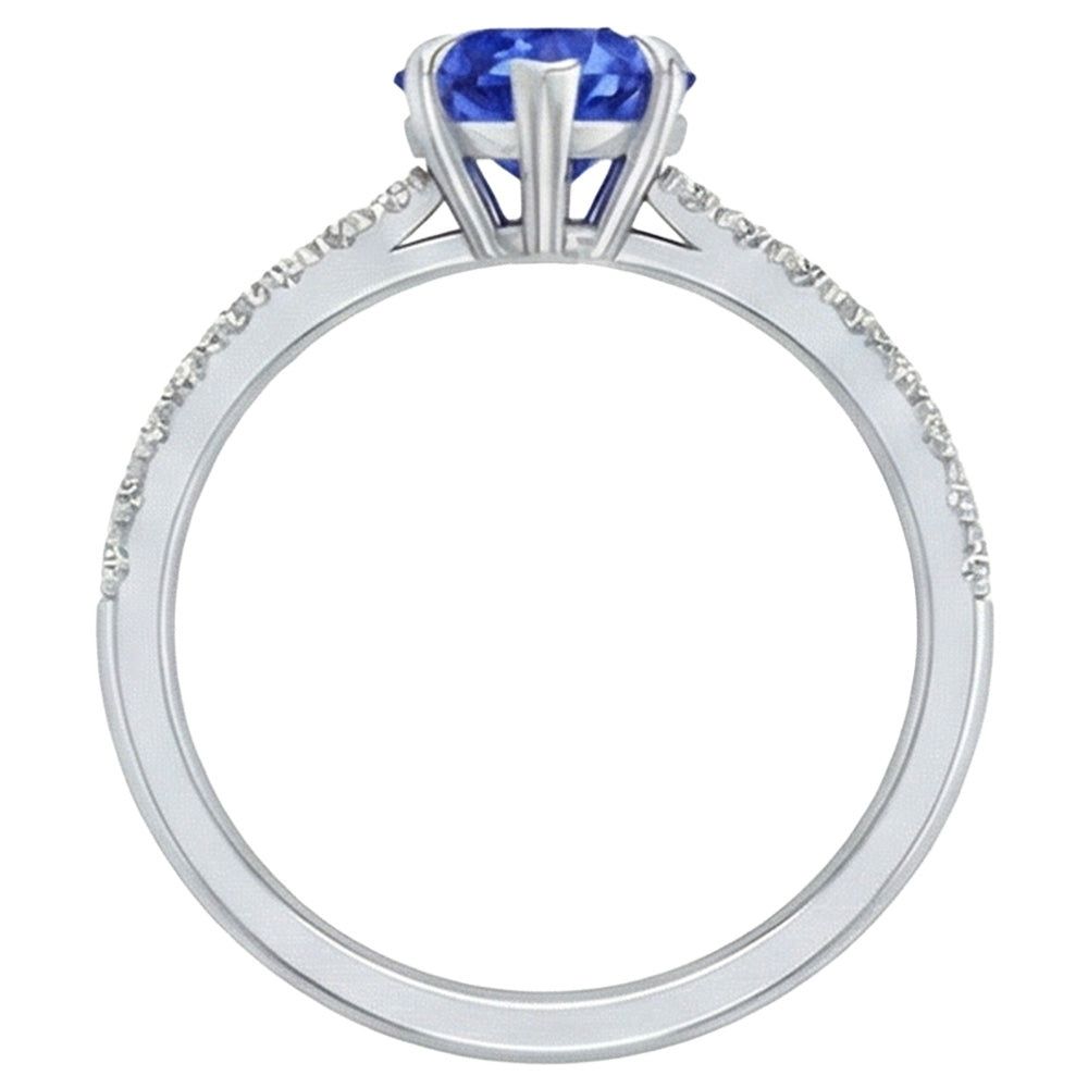 echter round diamant 2Karat ring Profilansicht