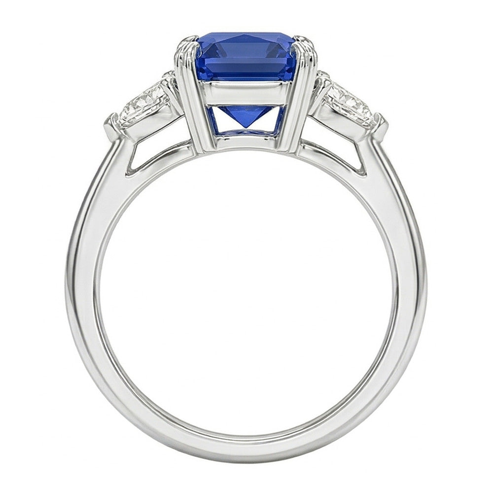 echter radiant diamant 2.25Karat ring auf Weiß
