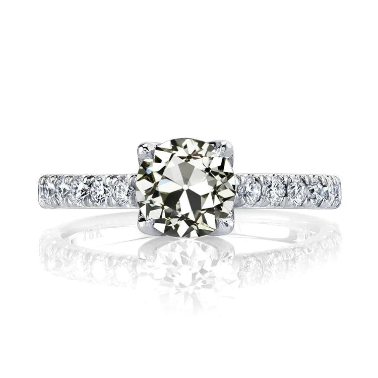 echter round diamant 4.50Karat ring Vorderansicht