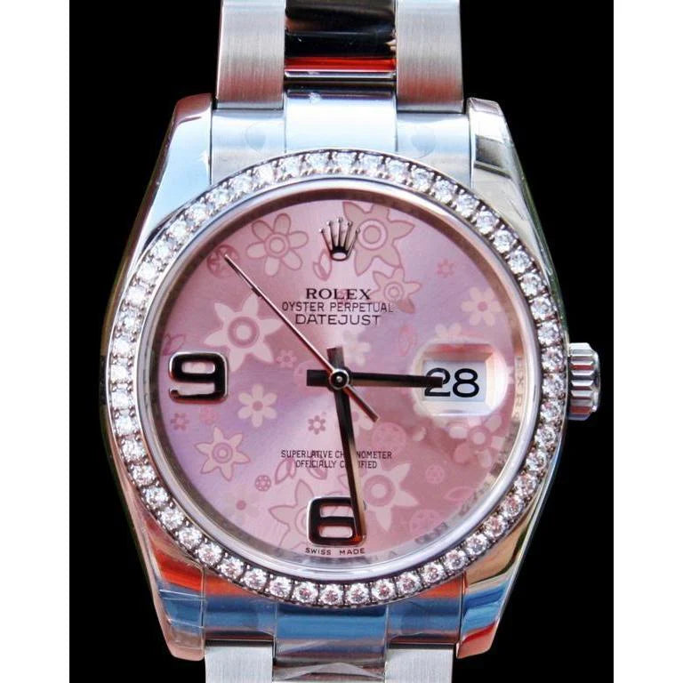 Diamant-Lünette für Damen und Herren, Rolex Datejust, Datumsanzeige, nur SCHNELL EINSTELLEN