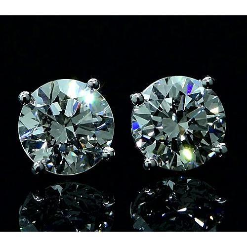 Diamant Ohrstecker 6 Karat Weißgold 14K - harrychadent.de