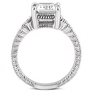Aus der Erde Abgebauter Natürlicher Diamant-Verlobungsring 1,50 ct. Echtes 14-karätiges Weißgold im Vintage-Stil