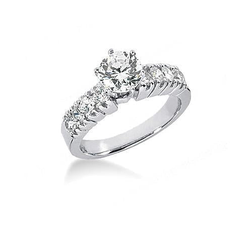 Aus der Erde Abgebauter Natürlicher Diamanten-Verlobungsring-Set Echt echt 3,51 cts.