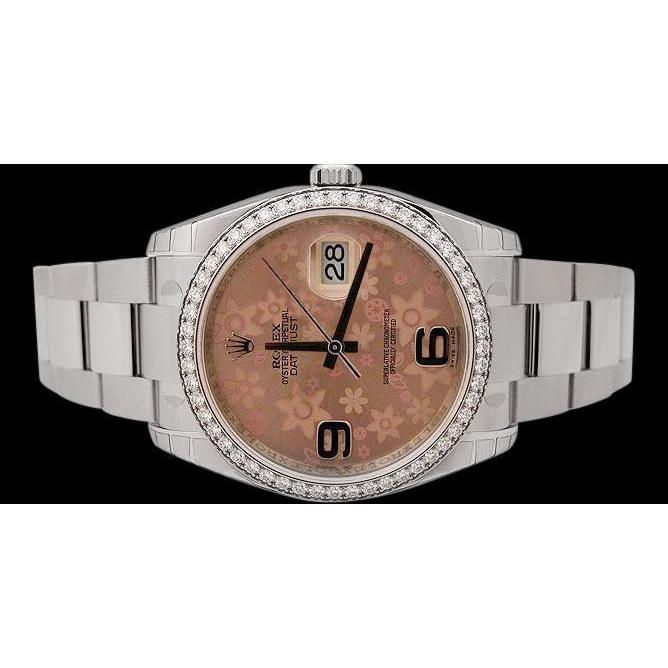 Diamantlünette Rolex Datejust Damen- und Herrenuhr Edelstahl SCHNELLES EINSTELLEN