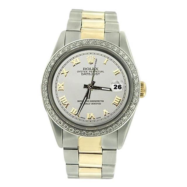 Diamantlünette Rolex Datejust römisches Zifferblatt Rolex-Uhr Oyster SCHNELLES EINSTELLEN