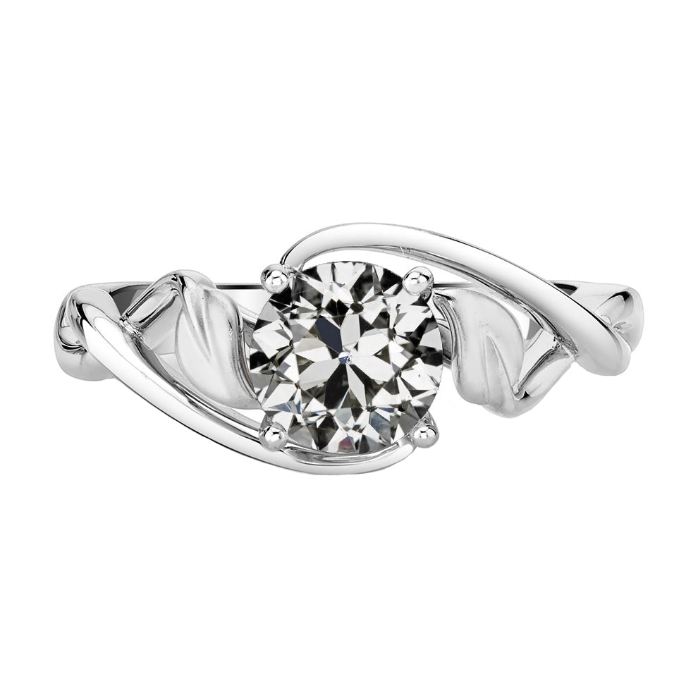 Brillant Einzelstein-Ring 2-Karat 14K Weißgold – Hauptansicht