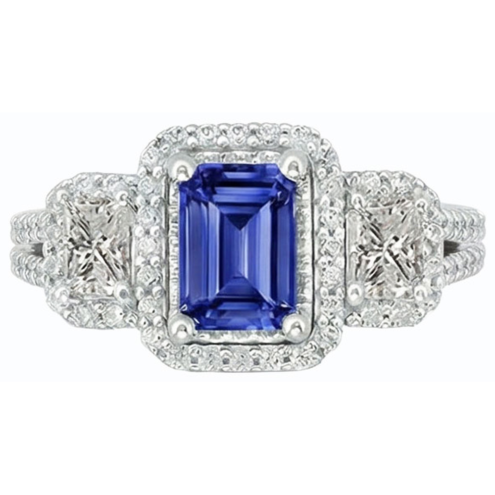 echter round diamant 3.50Karat ring auf Weiß