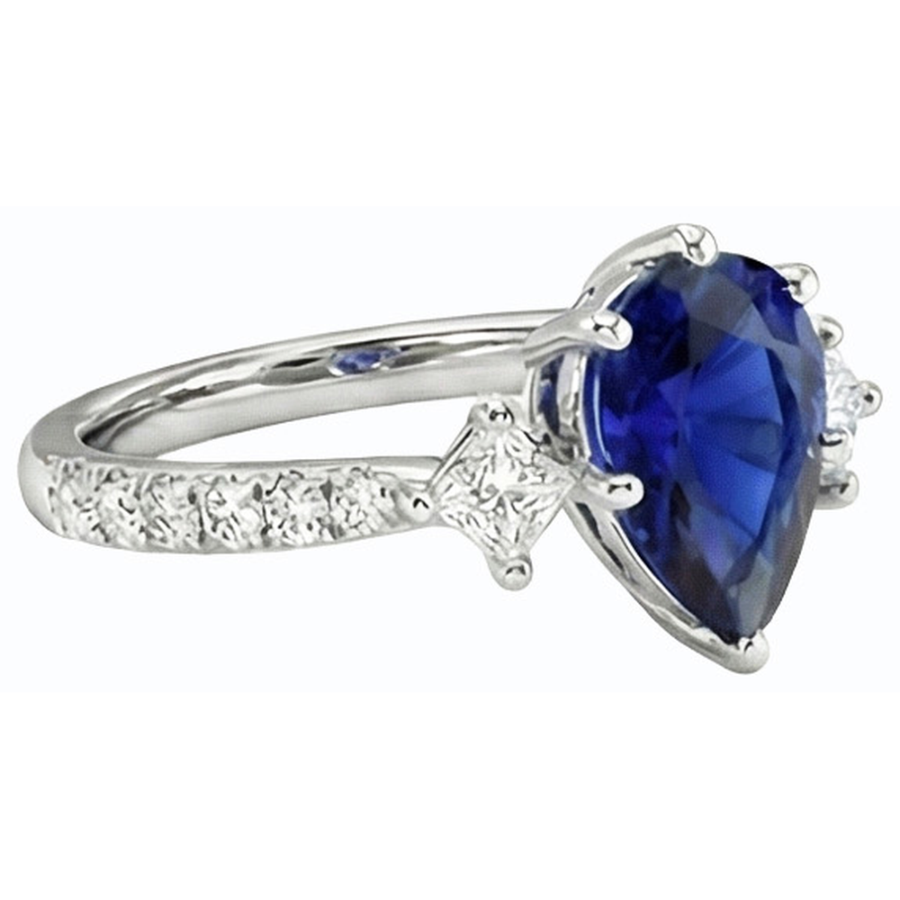 echter round diamant 3Karat ring Profilansicht