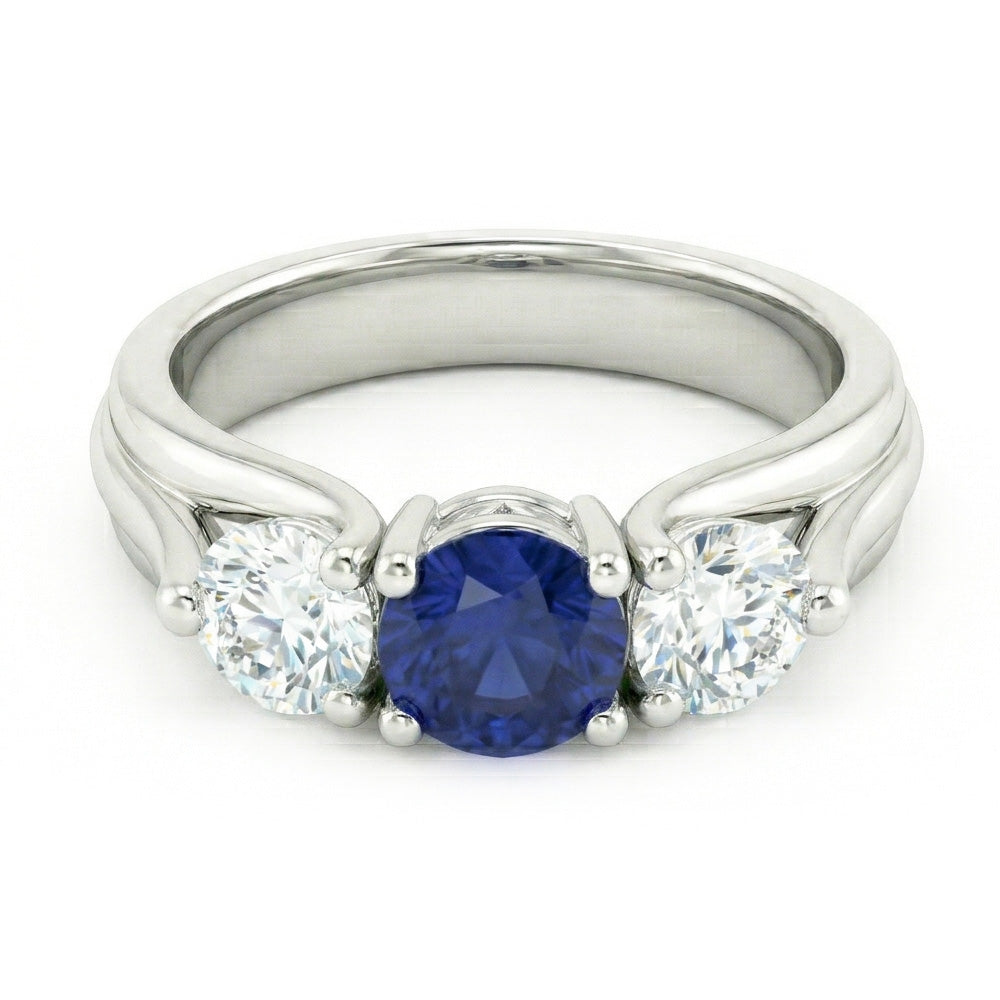 echter round diamant 1Karat ring Draufsicht