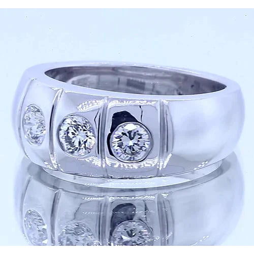 Drei runde Echt Diamant-Jubiläumsband-Schmuck